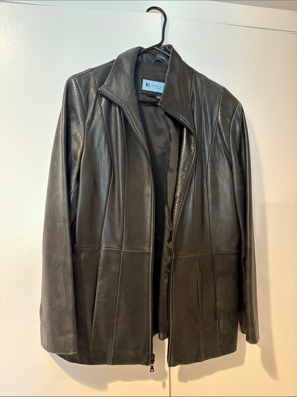 Kenneth Cole Black Leather Jacket